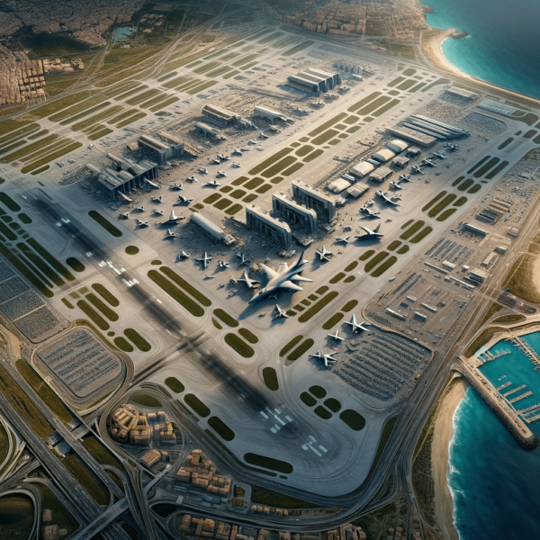 Ancona Falconara Military Airport in Italy, capturing the intricate layout of the airport. The i(1)